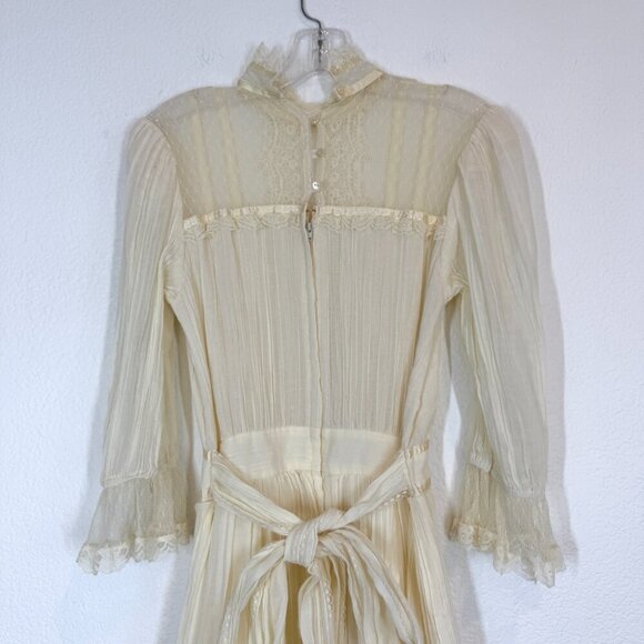 Vintage 70s Gunne Sax Dress Prairie Fairycore Cottagcore Midi Boho Dress - Picture 10 of 16